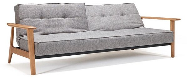 Kavč SPLITBACK SOFA BED z rokonasloni-Temno siva