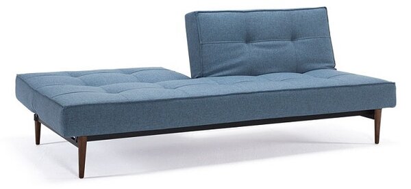 Kavč SPLITBACK SOFA BED s temno stileto lesenimi nogicami-Temno siva