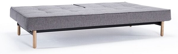 Kavč SPLITBACK SOFA BED s svetlo lesenimi nogicami-Temno siva