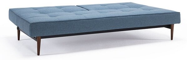 Kavč SPLITBACK SOFA BED s temno stileto lesenimi nogicami-Temno siva