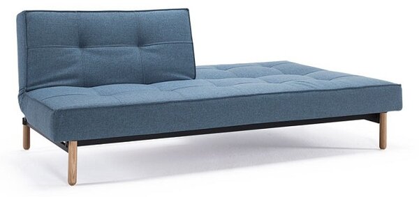 Kavč SPLITBACK SOFA BED s svetlo lesenimi nogicami-Temno siva