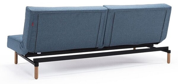 Kavč SPLITBACK SOFA BED s svetlo lesenimi nogicami-Temno siva