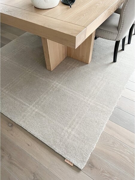 Kremno bela volnena preproga 200x300 cm Calisia M Grid Prime – Agnella