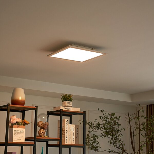 Lindby LED panel Livel, CCT, 40 cm x cm, daljinski upravljalnik, zatemnjen, Kovinska, Kuhinja, Plastika, Sodobni