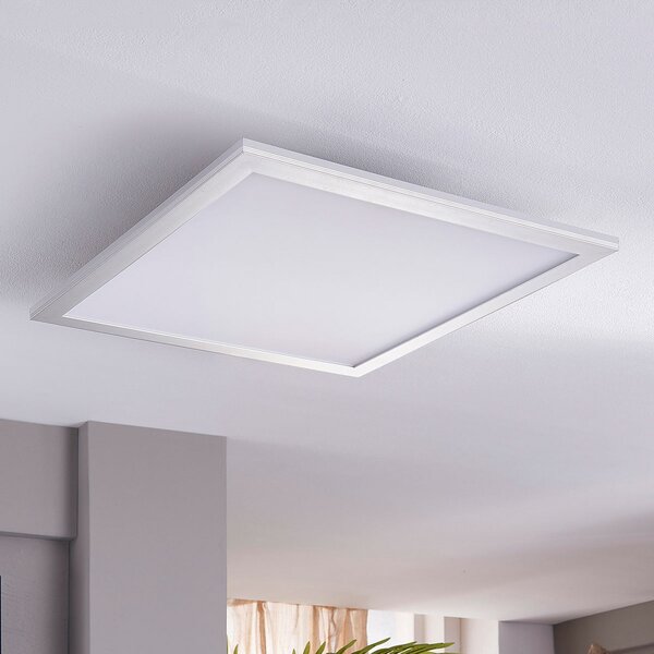Lindby LED panel Livel, komplet 2, 4.000 K, 40 x cm, srebrna, Kovinska, Kuhinja, Plastika, Sodobni