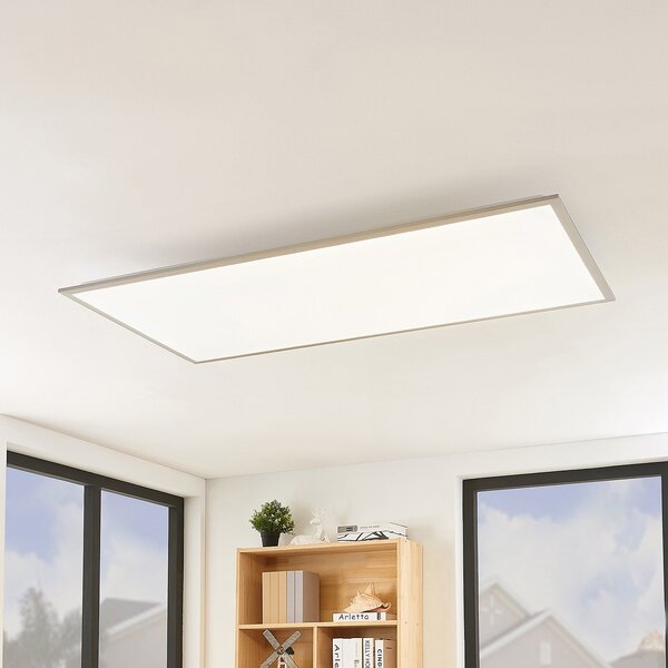 Lindby LED panel Stenley, CCT, 120 cm x 60 cm, z možnostjo zatemnitve, zatemnjen, Bela, Kuhinja, Plastika, Sodobni