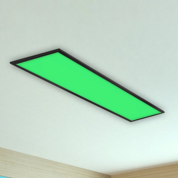 Briloner Barvna LED plošča, z možnostjo zatemnitve, RGB, CCT, 100x25cm, zatemnjen, Črna, Dnevna soba / jedilnica, Plastika, Sodobni