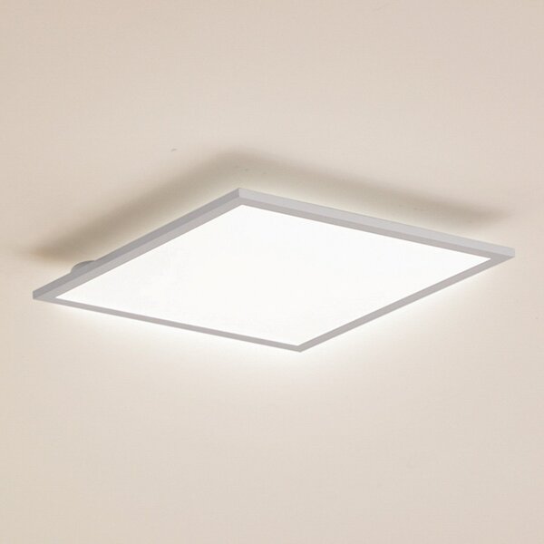 Lindby LED plošča Enhife, bela, 40 x cm, kovinska, 4.000 K, Bela, Študija / pisarna, Aluminij, Sodobni