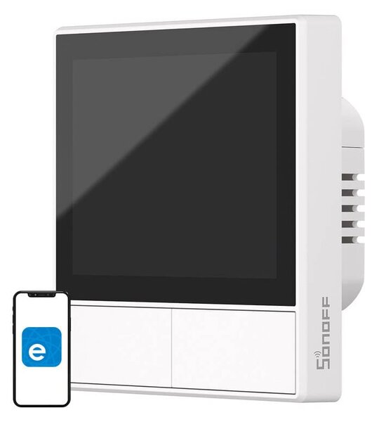Stensko WiFi stikalo in termostat LCD touch belo eWeLink Alexa Google Assistant
