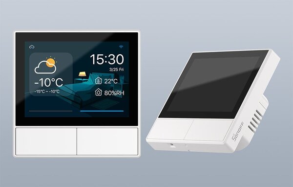 Stensko WiFi stikalo in termostat LCD touch belo eWeLink Alexa Google Assistant
