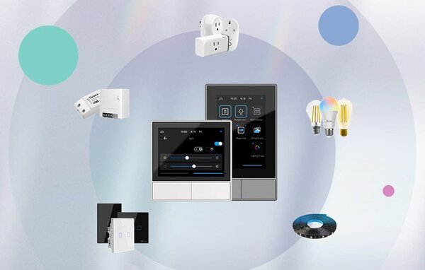 Stensko WiFi stikalo in termostat LCD touch belo eWeLink Alexa Google Assistant