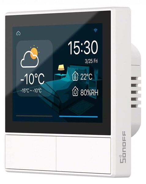Stensko WiFi stikalo in termostat LCD touch belo eWeLink Alexa Google Assistant