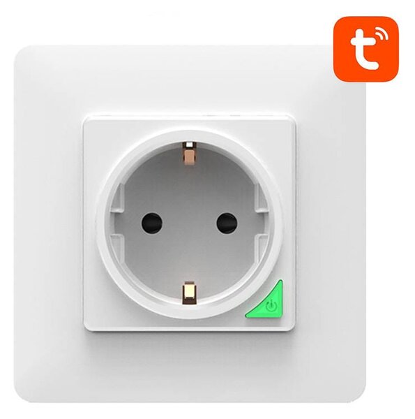 Pametna WiFi stenska vtičnica 16A TUYA bela Alexa Google Assistant