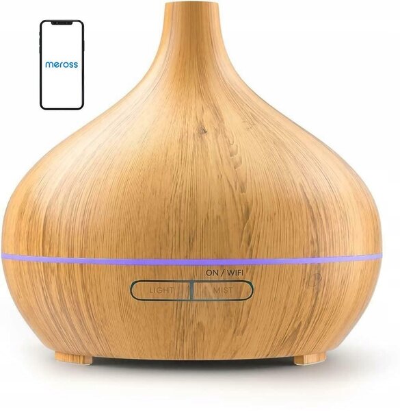 Pametni Wi-Fi difuzor eteričnih olj LED RGB vlažilec zraka 400ml Alexa Google Assistant