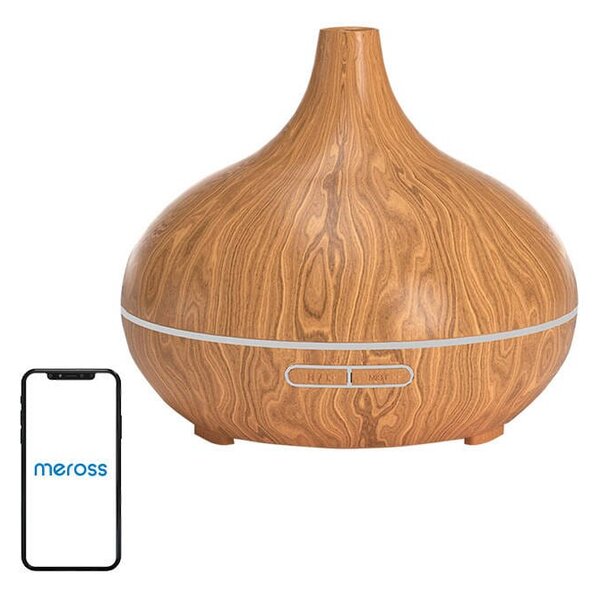 Pametni Wi-Fi difuzor eteričnih olj LED RGB vlažilec zraka 400ml Alexa Google Assistant