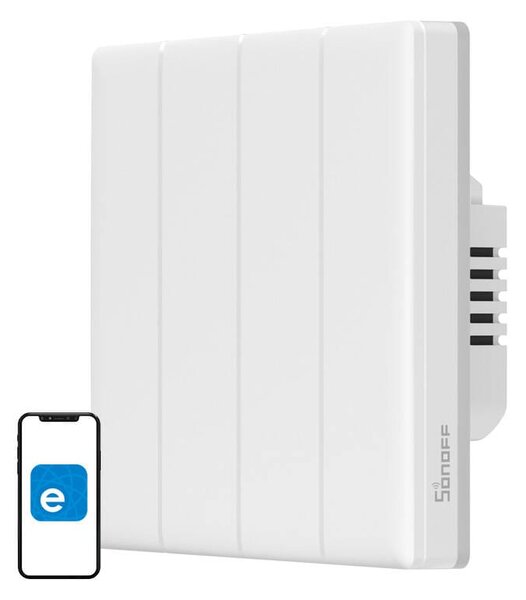 Pametno LED RGB WiFi stensko stikalo touch TX T5 eWeLink 4-kanalno