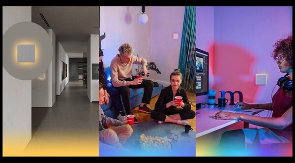 Pametno LED RGB WiFi stensko stikalo touch TX T5 eWeLink 4-kanalno