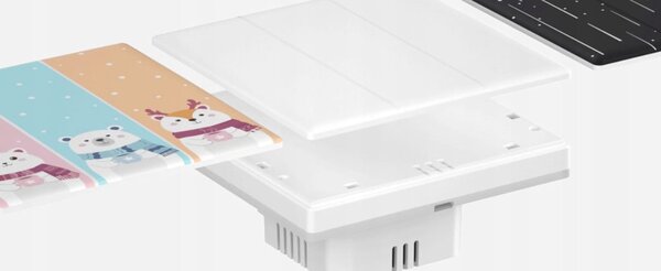 Pametno LED RGB WiFi stensko stikalo touch TX T5 eWeLink 2-kanalno