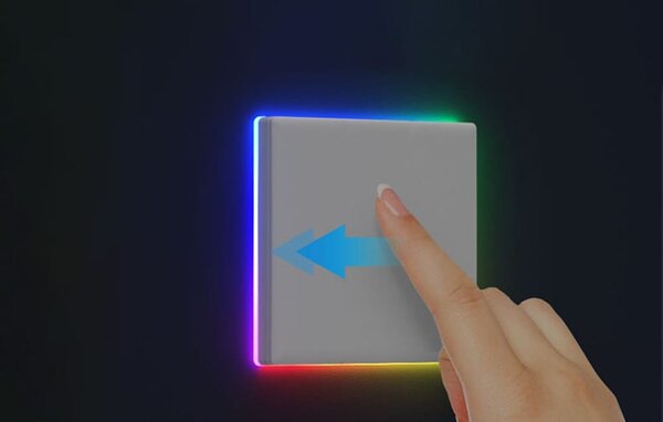 Pametno LED RGB WiFi stensko stikalo touch TX T5 eWeLink 2-kanalno