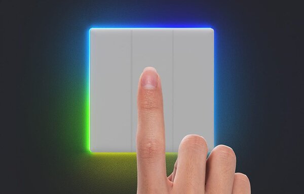 Pametno LED RGB WiFi stensko stikalo touch TX T5 eWeLink 3-kanalno