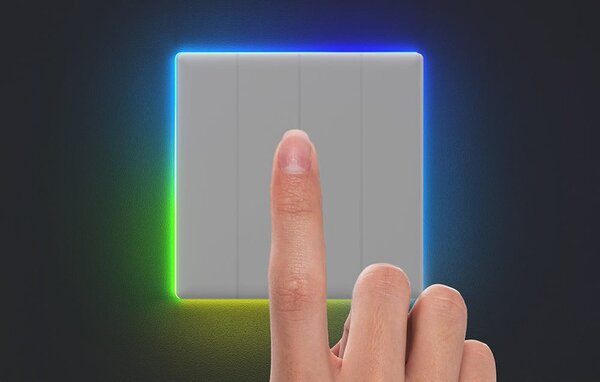 Pametno LED RGB WiFi stensko stikalo touch TX T5 eWeLink 4-kanalno
