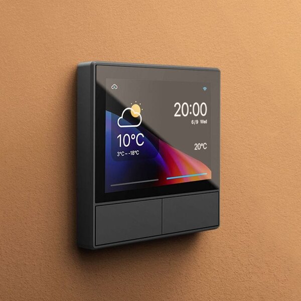 Stensko WiFi stikalo in termostat LCD touch črno eWeLink Alexa Google Assistant