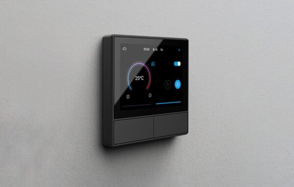 Stensko WiFi stikalo in termostat LCD touch črno eWeLink Alexa Google Assistant