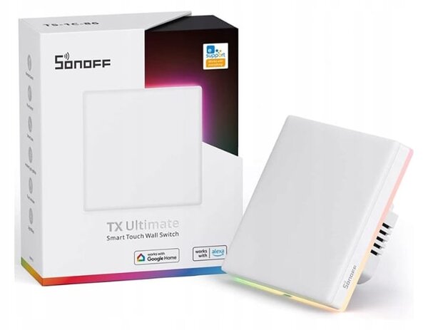 Pametno LED RGB WiFi stensko stikalo touch TX T5 1C eWeLink 1-kanalno