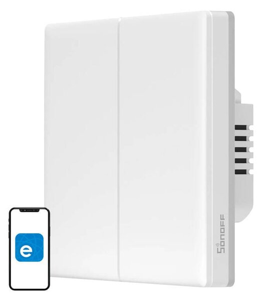 Pametno LED RGB WiFi stensko stikalo touch TX T5 eWeLink 2-kanalno