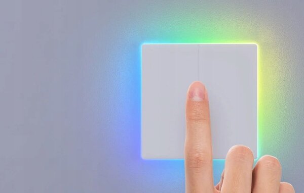 Pametno LED RGB WiFi stensko stikalo touch TX T5 eWeLink 2-kanalno