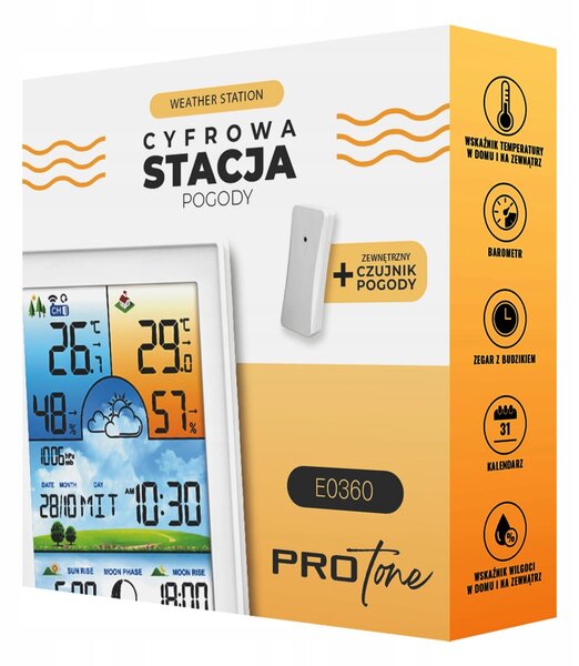 LCD brezžična digitalna vremenska postaja + zunanja enota
