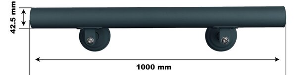 Inox stenska stopniščna ograja 100cm antracit