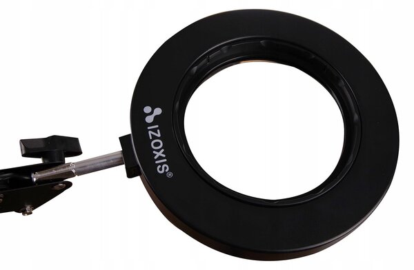 USB 32 LED gibljiva okrogla namizna svetilka črna + povečevalna lupa