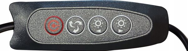 USB 32 LED gibljiva okrogla namizna svetilka črna + povečevalna lupa