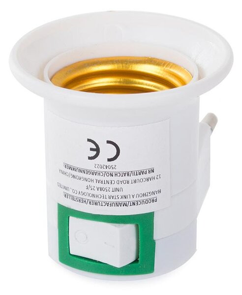 Vtičnica za E27 žarnico s stikalom