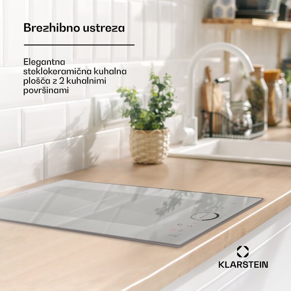 Klarstein Delicatessa Slim Domino, indukcijska kuhalna plošča, 3500 W, časovnik