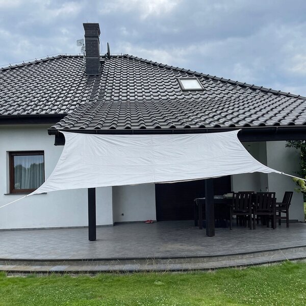 Vodoodporno UV vrtno senčno jadro 3x2m pravokotno sivo