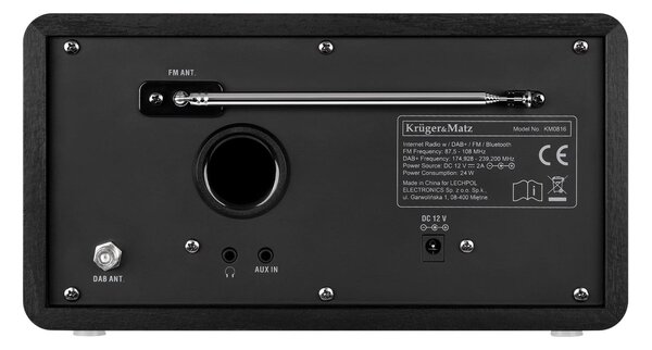 WIFI BT DAB FM internetni radio LCD 2,4" 27.000 postaj budilka in vreme
