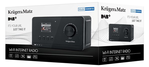 WIFI BT DAB FM internetni radio LCD 2,4" 27.000 postaj budilka in vreme