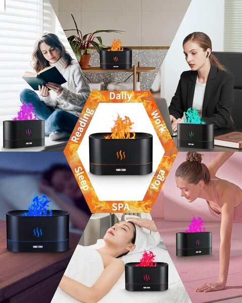LED RGB difuzor vlažilec zraka in izparjevalnik eteričnih olj 180ml
