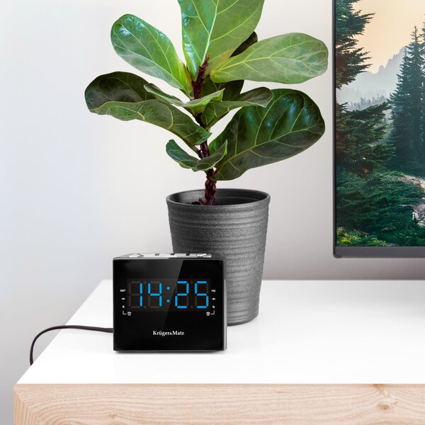 Moderna LED elektronska FM radio budilka