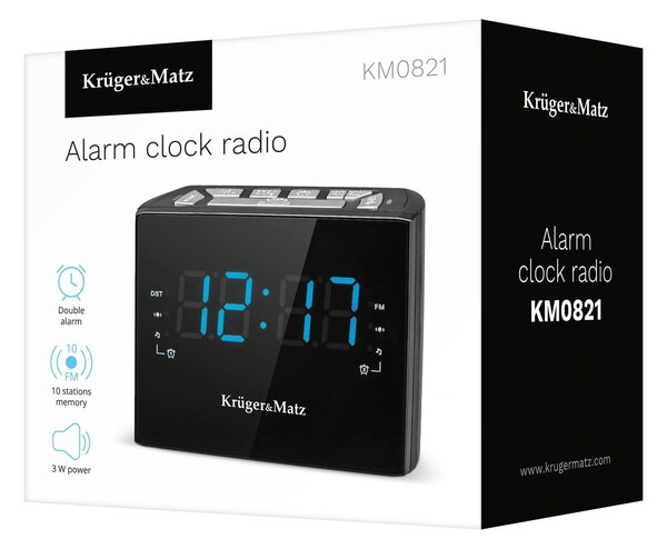 Moderna LED elektronska FM radio budilka