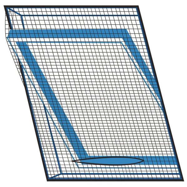 Univerzalni komarnik za strešno okno mreža proti komarjem 140x120cm črna