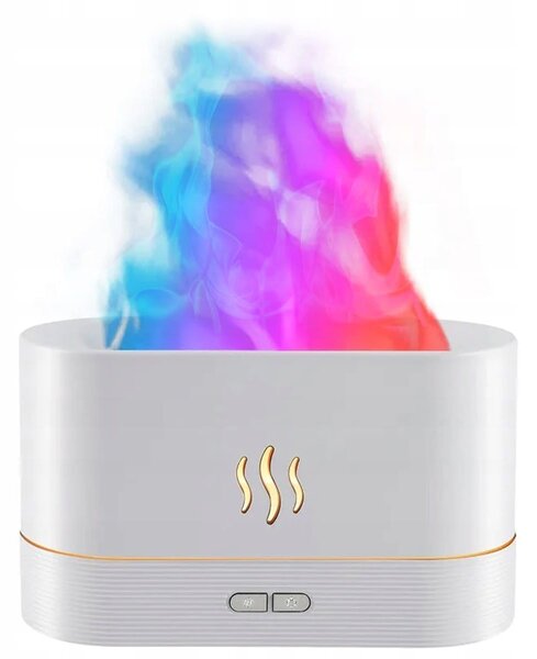 LED RGB difuzor vlažilec zraka in izparjevalnik eteričnih olj 180ml bel