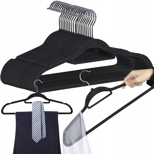Set 20 žametnih obešalnikov za oblačila 45cm
