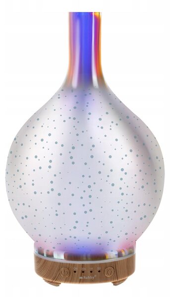 3v1 LED RGB steklen difuzor vlažilec zraka izparjevalnik in projektor 100ml + arome