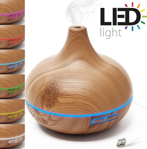 USB Izparjevalnik eteričnih olj - difuzor z RGB LED