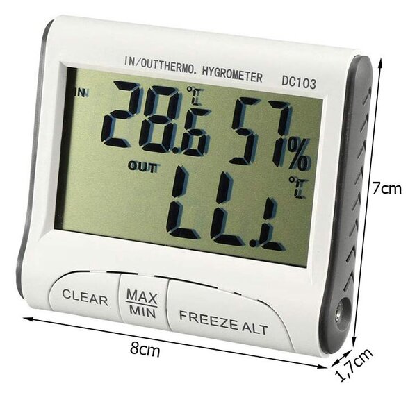 LCD brezžična vremenska postaja zunanja + senzor