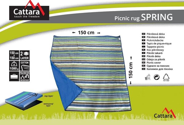 Cattara Piknik odeja Pomlad, 150 x 150 cm