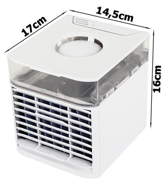 Prenosna mini klimatska naprava arktični zračni hladilnik RGB LED 0,5L
